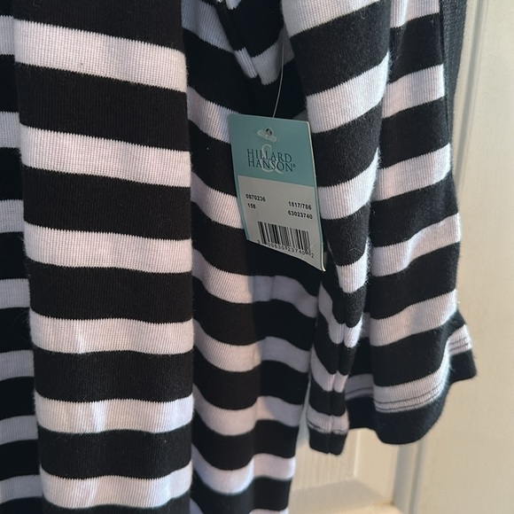 NWT Hillard & Hanson Black and white tunic size 2x - Picture 3 of 5